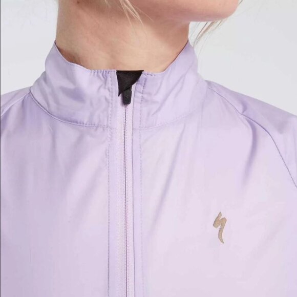NWT Specialized SL Pro stretch mesh back wind shell L Large lavender UV lilac - Picture 5 of 7